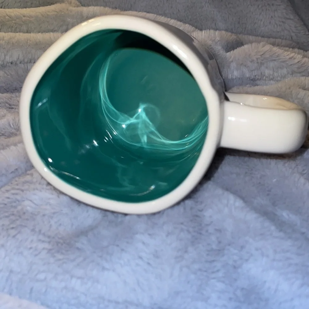 Rae Dunn “Cool Mom” Cup White/Green Lining Mug